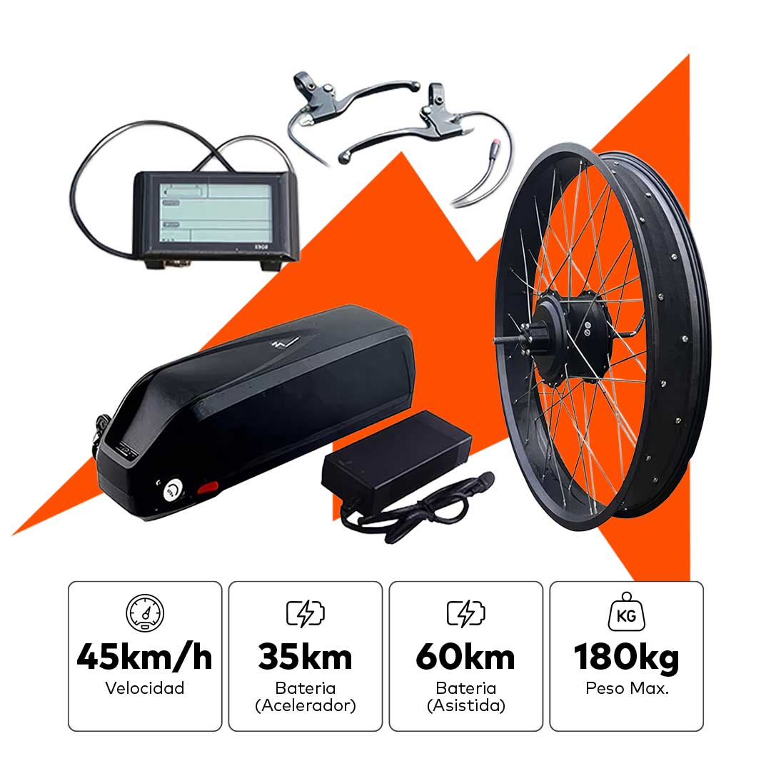 Kit de conversión eléctrica para Fat bike 750w 14ah 48v