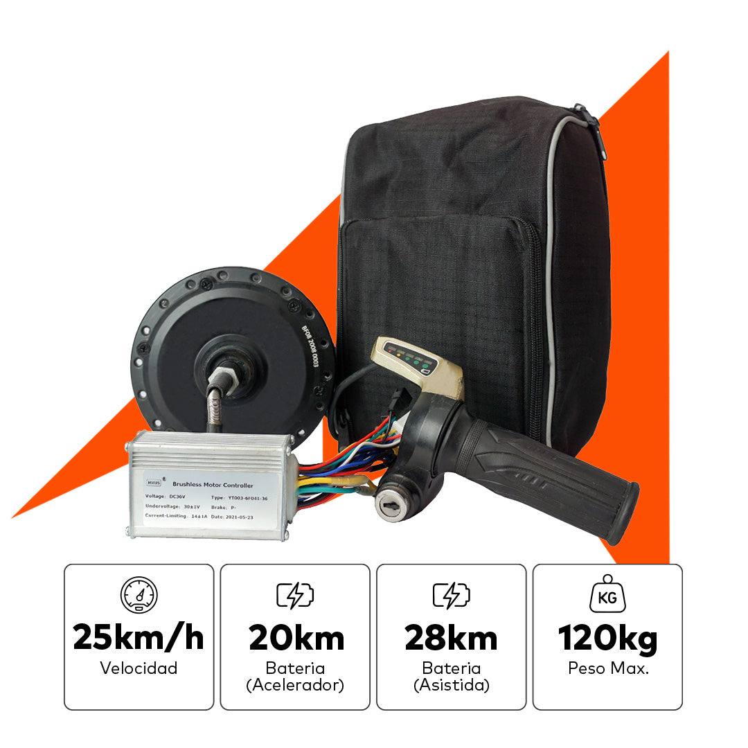 Kit de conversión eléctrica 250w 8.8ah 36v